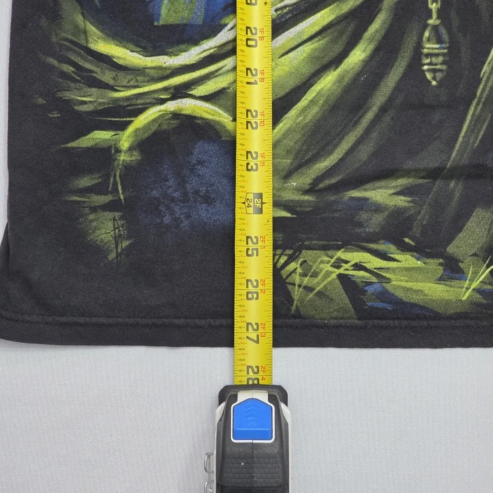 Alstyle Grim Reaper Graphic T-Shirt Mens Large Black Gothic Horror Scythe Tee